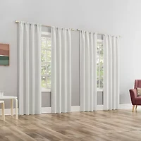 Sun Zero Dasan Rod Pocket Grommet Top Blackout Set of 4 Curtain Panel