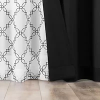 No 918 Harmon Embroidered Grommet Top Light-Filtering Set of 4 Curtain Panel
