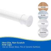 Kenney Twist & Fit No Tools 24-40 IN Adjustable Tension Stall Shower Curtain Rod