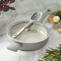BergHOFF Balance Ceramic 3.1-qt. Saute Pan with Long Handle and Glass Lid