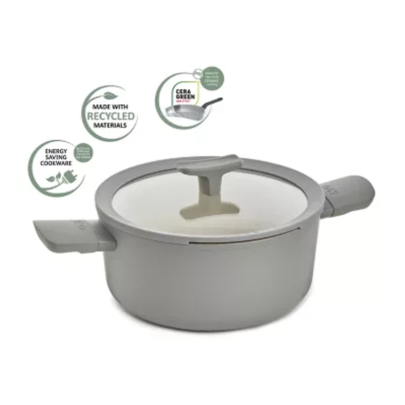 BergHOFF Balance Ceramic 4.6-qt. Stockpot with Glass Lid