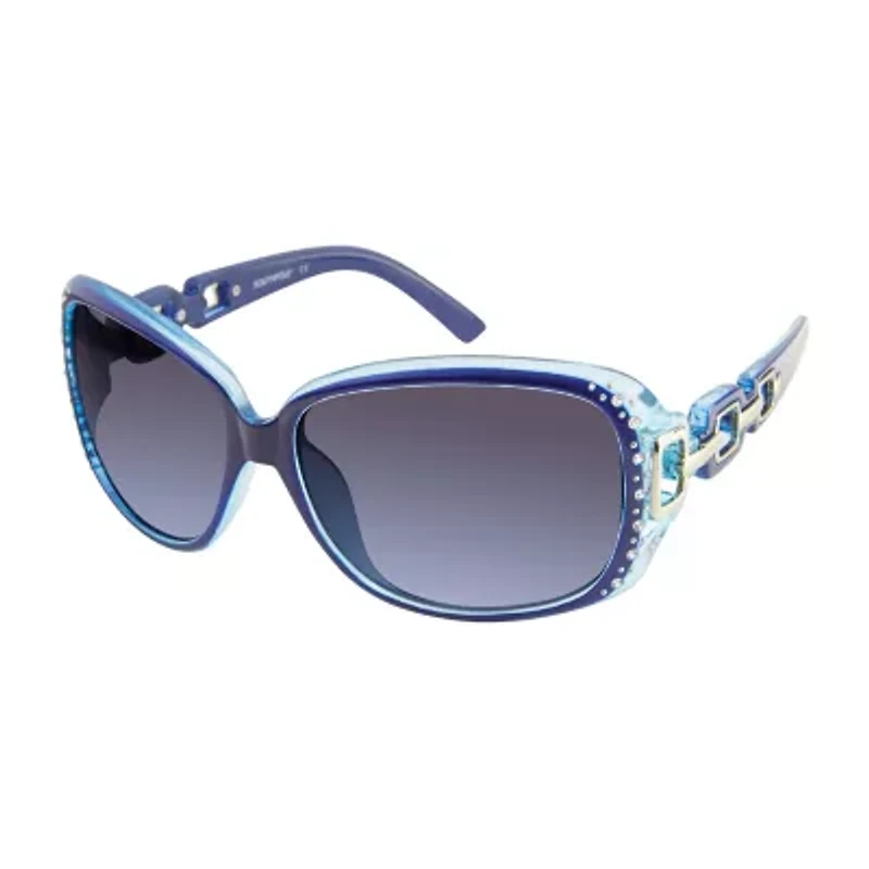 Southpole Womens Uv Protection Rectangular Sunglasses