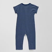 Okie Dokie Baby Boys Round Neck Short Sleeve Jumpsuit