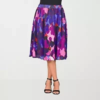 24seven Comfort Apparel Womens Midi A-Line Skirt