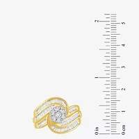 1 CT.T.W. Natural Diamond 10K Gold Swirl Ring