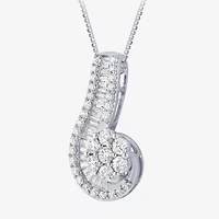 Diamond Blossom (G / Si2) Womens 2 CT. T.W. Lab Grown White 10K Gold 18 Inch Pendant Necklace