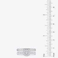 Round 1 CT.T.W. Natural Diamond Side Stone Bridal Set 10K or 14K Gold