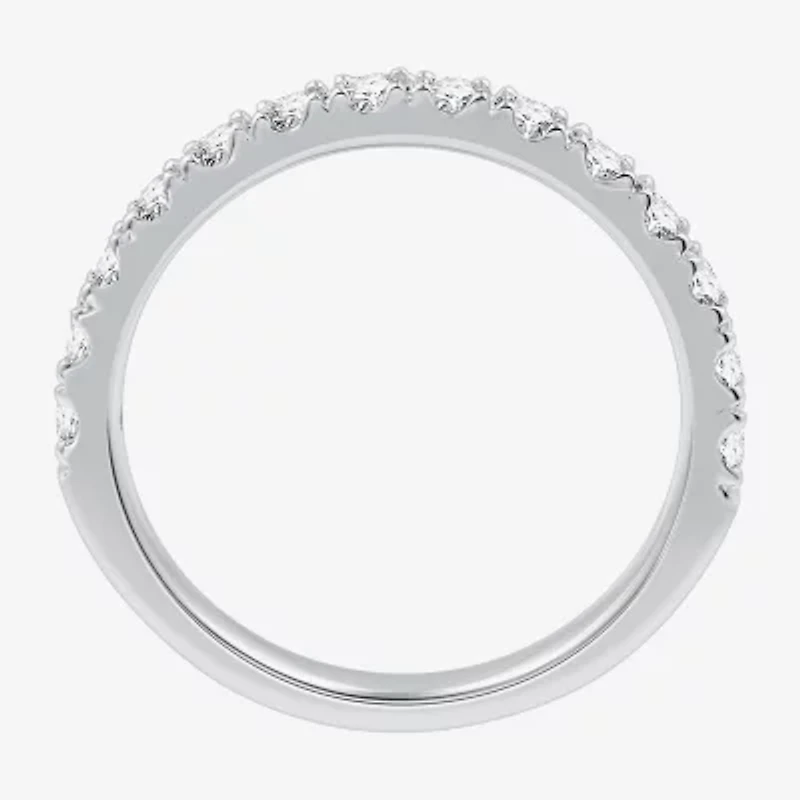 Signature By Modern Bride (G / Si1-Si2) Womens 5 CT. T.W. Lab Grown White Diamond 14K Gold Oval Side Stone Halo Bridal Set