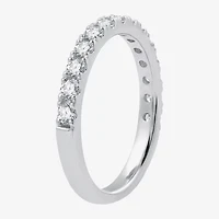 (G / Si1-Si2) Womens 5 CT. T.W. Lab Grown White Diamond 14K Gold Oval Side Stone Halo Bridal Set