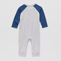 Okie Dokie Baby Boys Round Neck Long Sleeve Jumpsuit