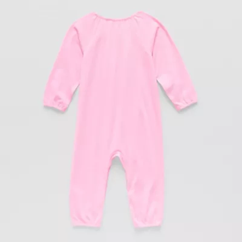 Okie Dokie Baby Girls Round Neck Long Sleeve Jumpsuit
