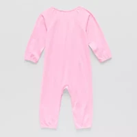 Okie Dokie Baby Girls Round Neck Long Sleeve Jumpsuit