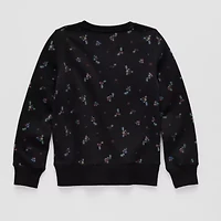 Thereabouts Little & Big Kid Girls Round Neck Fleece Long Sleeve Sweatshirt