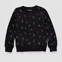 Thereabouts Little & Big Kid Girls Round Neck Fleece Long Sleeve Sweatshirt