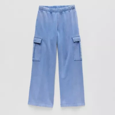 Thereabouts Little & Big Kid Girls Wide Leg Cargo Pant