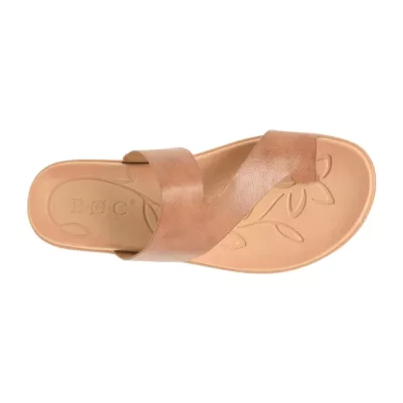 BOC by Born Womens Hazy Toe Ring Strap Flat Sandals