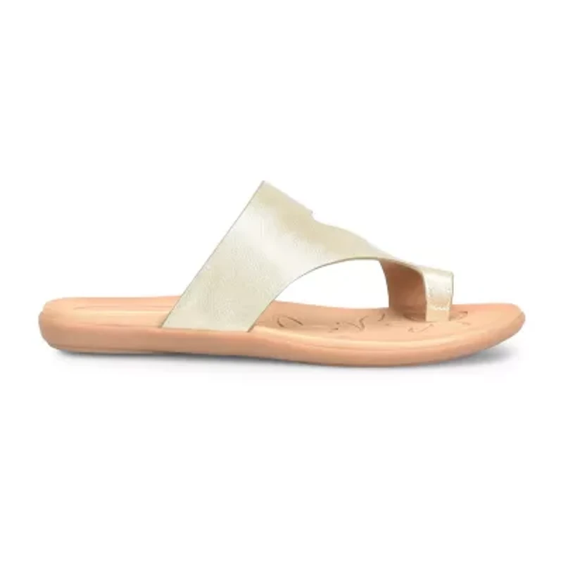 BOC by Born Womens Toe Ring Strap Flat Sandals
