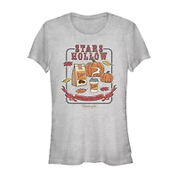 Gilmore Girls Stars Hallow Autumn Tee Womens Juniors Crew Neck Short Sleeve Classic Fit Graphic T-Shirt