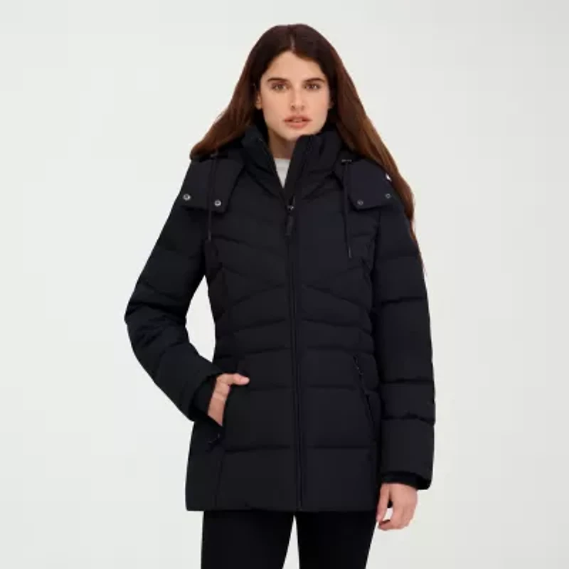 Hfx Womens Faux Fur Water Resistant Heavyweight Puffer Jacket
