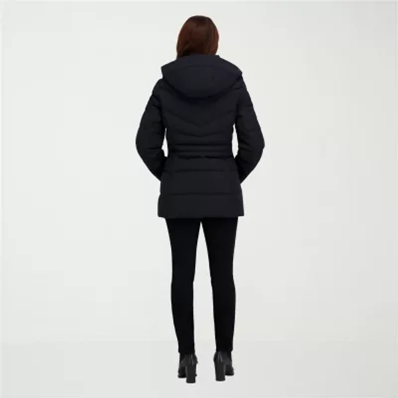 Hfx Womens Faux Fur Water Resistant Heavyweight Puffer Jacket