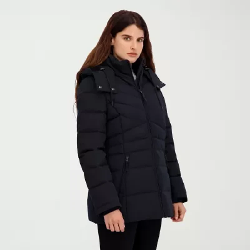 Hfx Womens Faux Fur Water Resistant Heavyweight Puffer Jacket