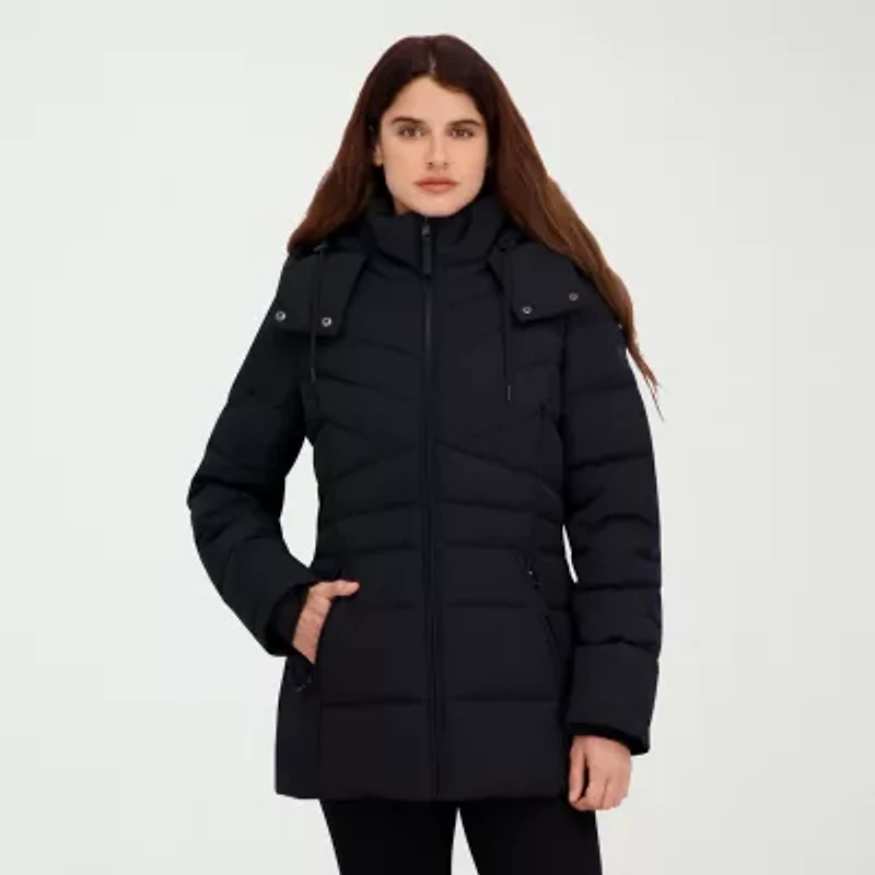 Hfx Womens Faux Fur Water Resistant Heavyweight Puffer Jacket