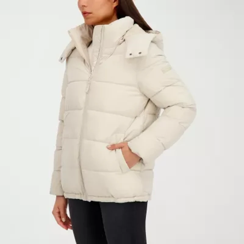 Hfx Womens Faux Fur Water Resistant Heavyweight Puffer Jacket