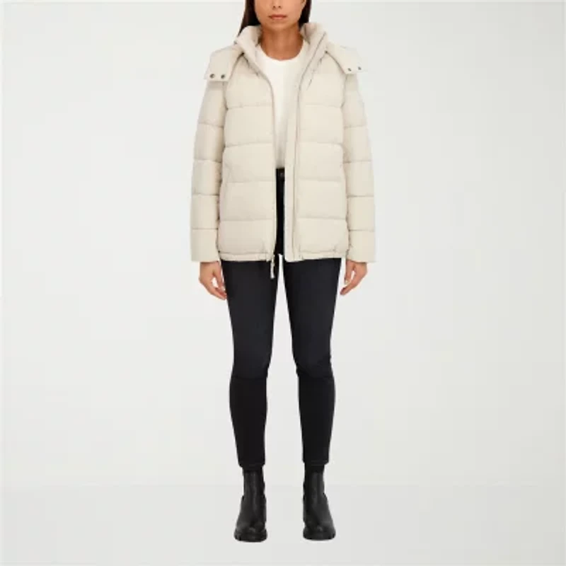 Hfx Womens Faux Fur Water Resistant Heavyweight Puffer Jacket