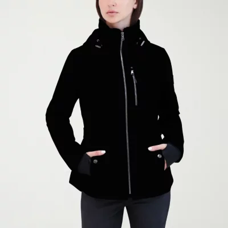Hfx Womens Faux Fur Water Resistant Midweight Softshell Jacket