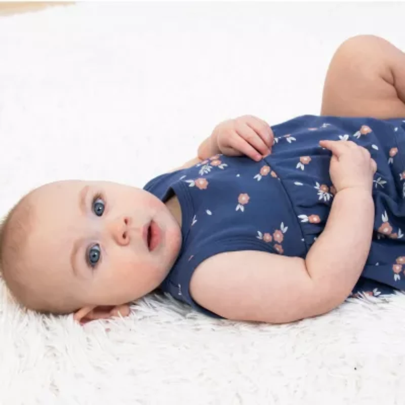 The Peanutshell Baby Girls Sleeveless Floral 2-pc. Romper