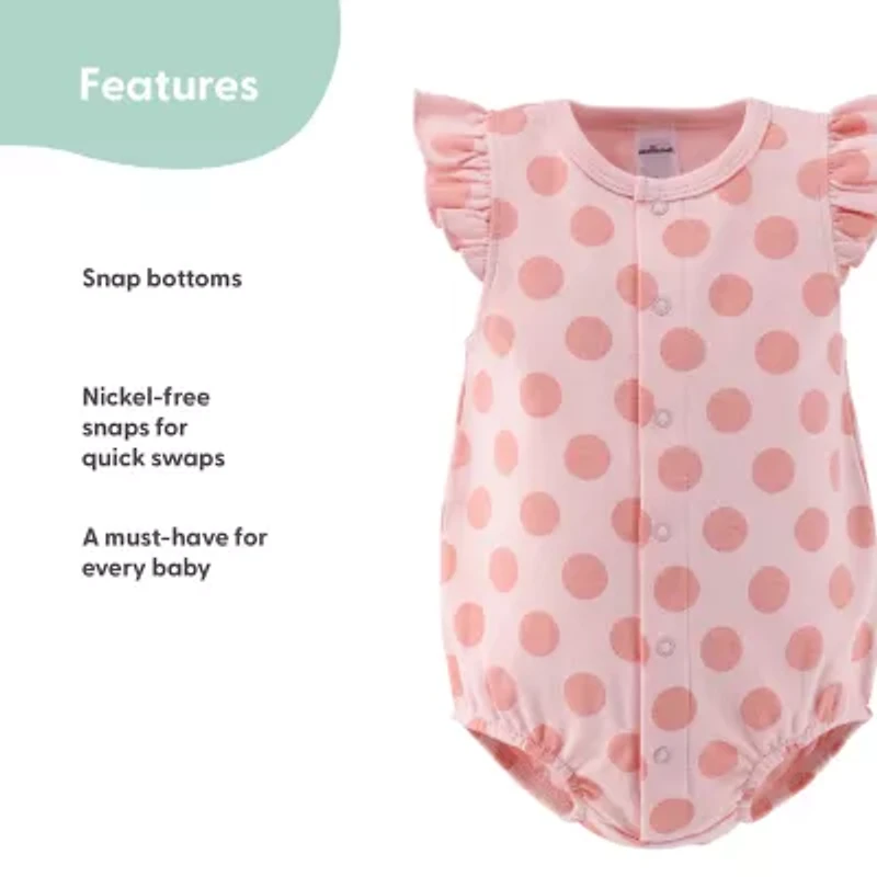 The Peanutshell Baby Girls Sleeveless Floral 2-pc. Romper