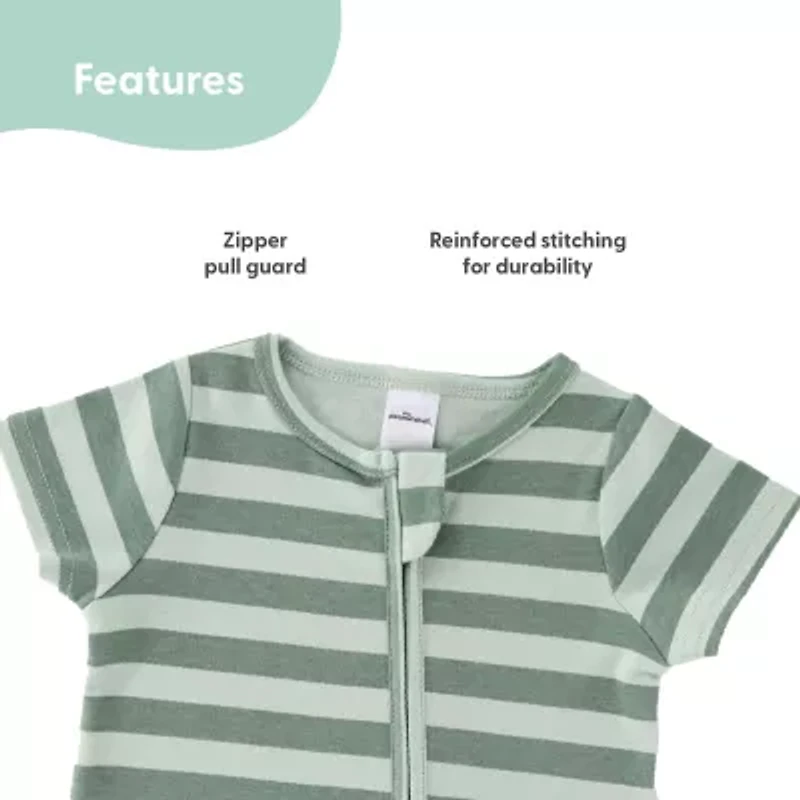The Peanutshell Baby Boys Short Sleeve Striped 2-pc. Romper