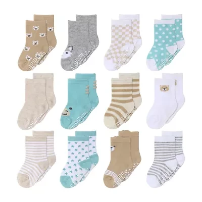 The Peanutshell Baby Unisex 12 Pair Crew Socks