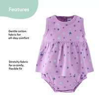 The Peanutshell Baby Girls Sleeveless Star 2-pc. Romper