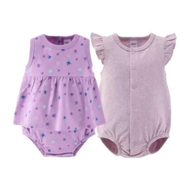 The Peanutshell Baby Girls Sleeveless Star 2-pc. Romper