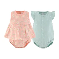 The Peanutshell Baby Girls Floral 2-pc. Romper