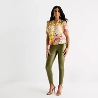 Bold Elements Womens V Neck Short Sleeve Blouse