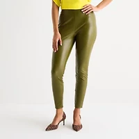Bold Elements Womens Skinny Faux Leather Trouser