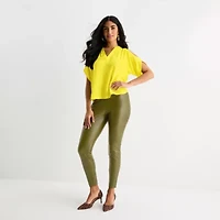 Bold Elements Womens Skinny Faux Leather Trouser