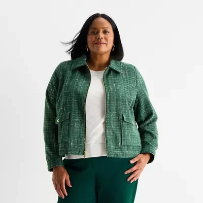 Liz Claiborne Womens Plus Regular Fit Blazer