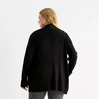 Liz Claiborne Womens Long Sleeve Layered Sweater Plus