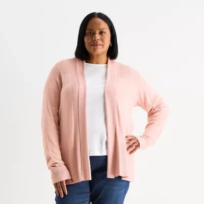 Liz Claiborne Womens Long Sleeve Layered Sweater Plus