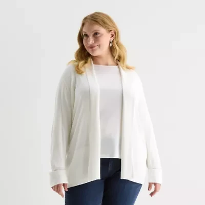 Liz Claiborne Womens Long Sleeve Layered Sweater Plus