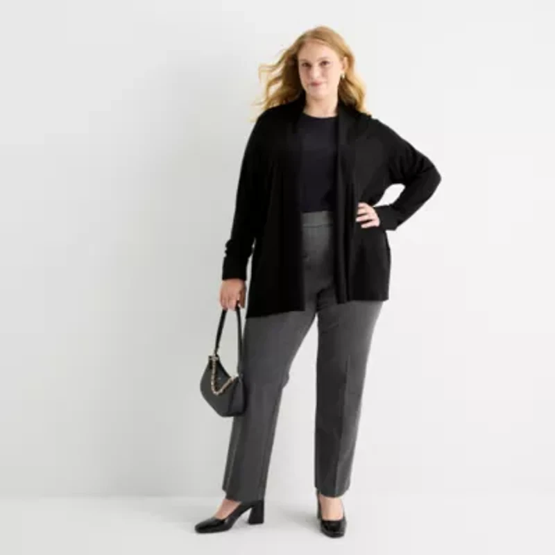 Liz Claiborne Womens Long Sleeve Layered Sweater Plus