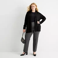 Liz Claiborne Womens Long Sleeve Layered Sweater Plus