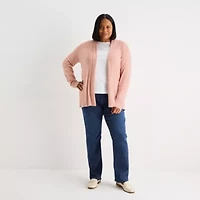 Liz Claiborne Womens Long Sleeve Layered Sweater Plus