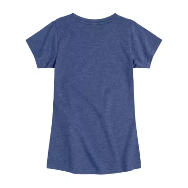 Disney Collection Girls Round Neck Short Sleeve Nightmare Before Christmas Graphic T-Shirt