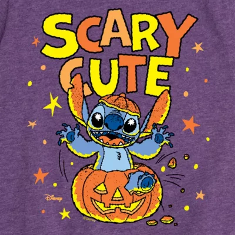 Disney Collection Girls Round Neck Short Sleeve Graphic T-Shirt