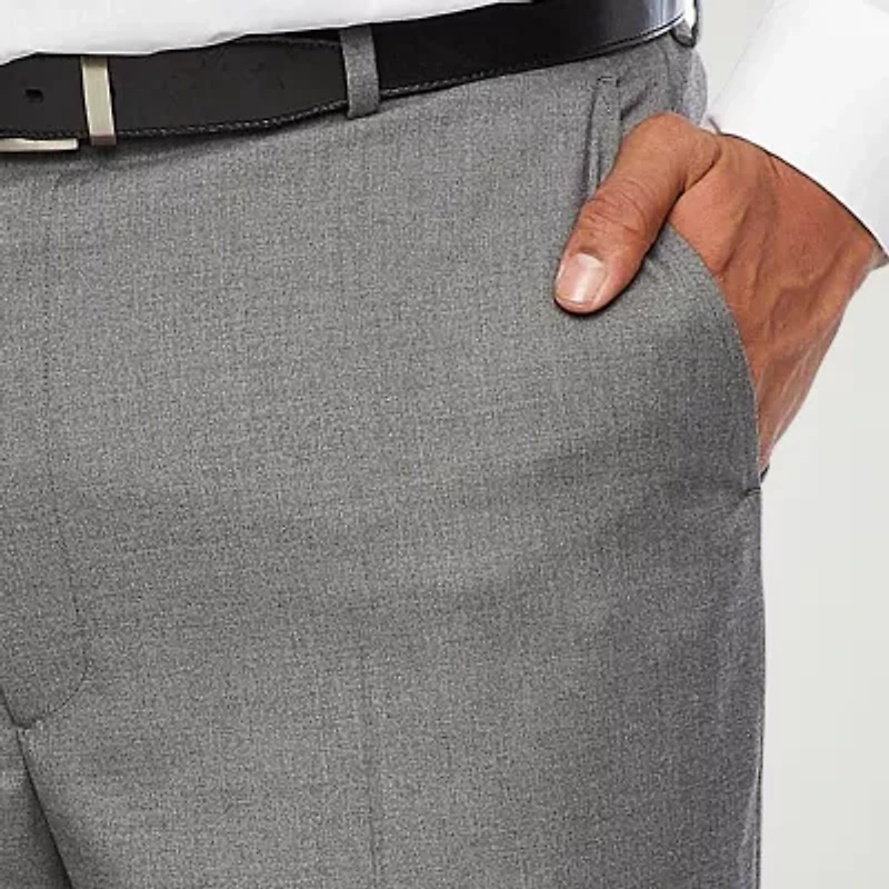 J. Ferrar Ultra Comfort Mens Big and Tall Stretch Fabric Classic Fit Flat Front Suit Pant