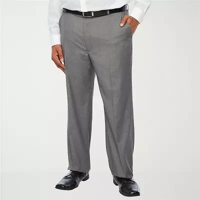 J. Ferrar Ultra Comfort Mens Big and Tall Stretch Fabric Classic Fit Flat Front Suit Pant